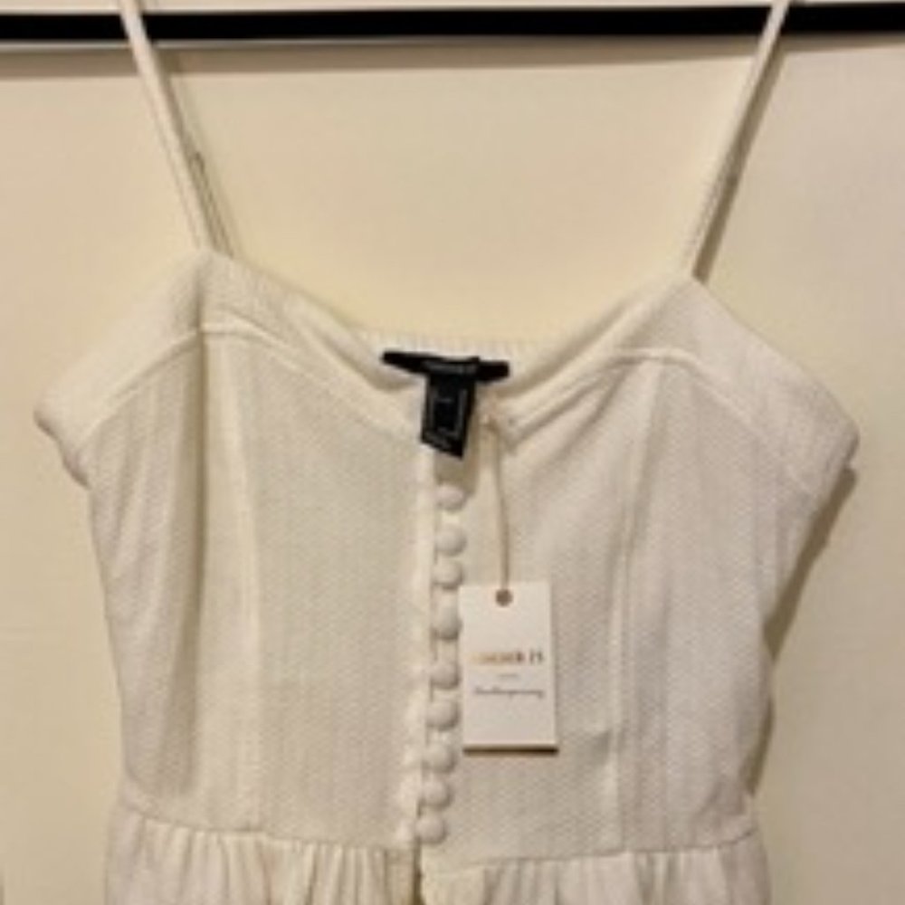 Forever 21 Peplum Button Down Crop Top